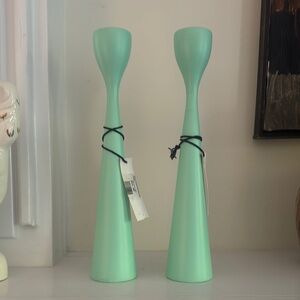 Free mover NWT made in Sweden by Maria Lovisa Dahlberg Mint Green Candle Holders
